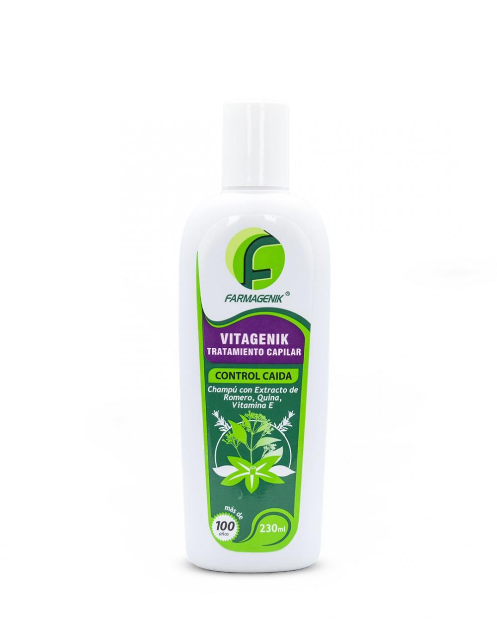 VITAGENIK CONTROL CAIDA CHAMPU CON EXTRACTO DE ROMERO- QUINA- VIT E  230 ML FARMAGENIK