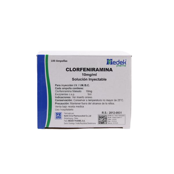 CLORFENIRAMINA 10MG/ML I.V-I.M X AMP (CLOROTRIMETON)