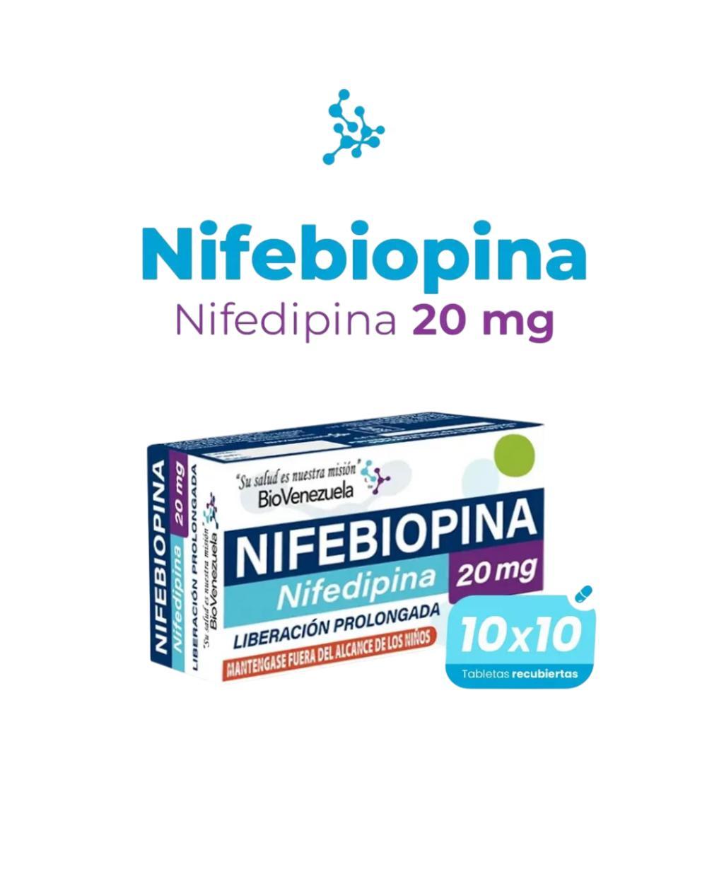 BLIST NIFEBIODIPINA NIFEDIPINA 20 MG X 10 TAB RECUBIERTAS LP (NIFELAN TENSOMAX TENSOPIN)