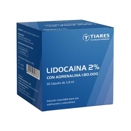 LIDOCAINA 2 % (ADRENALINA) CARTUCHO DENTAL 1.8ML SOL INY X 1 AMP 