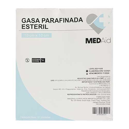 GASA PARAFINADA ESTERIL 10 CM X 10 CM X1 UNID (DERMA GRAN)