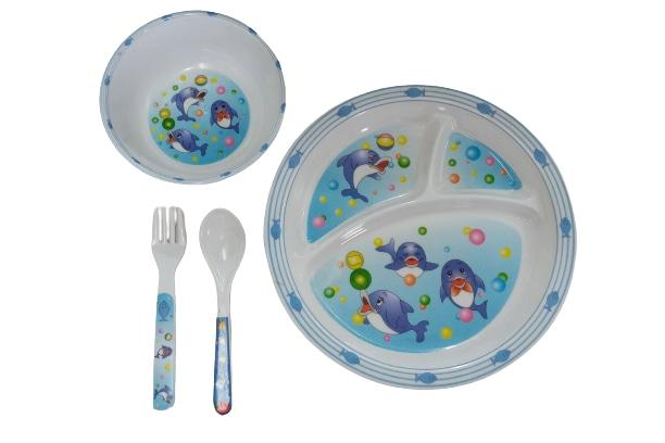 SET PARA BEBE BANDEJA TAZA TENEDOR 341002