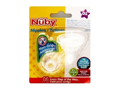 NUBY 2 TETINA P/BIBERON NIPPLES NON-DRIP ANTIDERRAMES