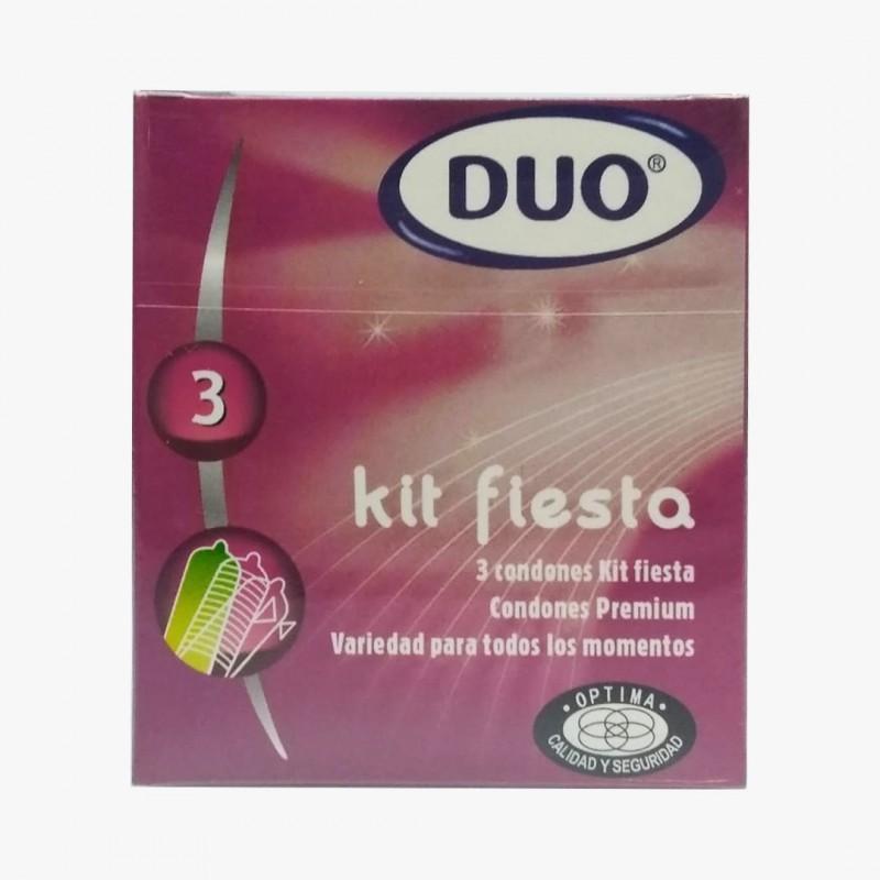 PRESERVATIVOS DUO PAQ X 3 KIT FIESTA