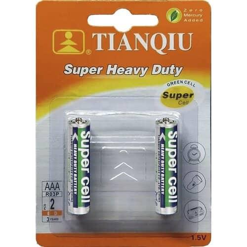 TIANQIU BATERIA AAA R03P/1.5V SUPER HEAVY DUTY X 2