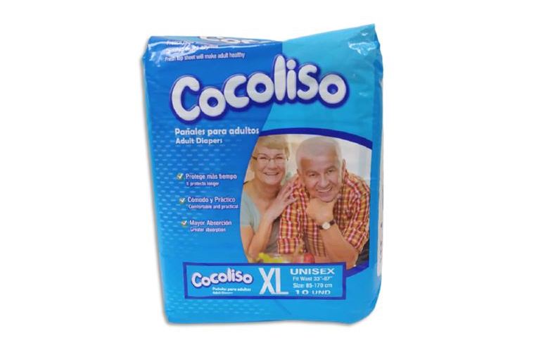 COCOLISO PAÑALES ADULTO 10 PZAS DES T XL 85-170 CM X 10 AZUL