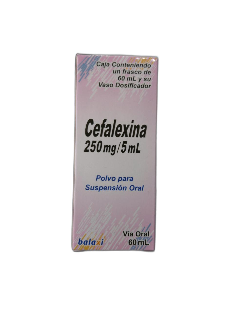 CEFALEXINA 250 MG/5ML POLVO PARA SUSP 60 ML 