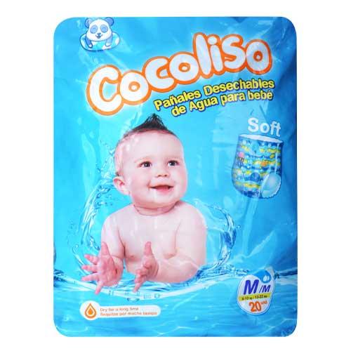 COCOLISO PAÑALES AGUA 20 PZAS DES T M/M 6-10 KG X 10