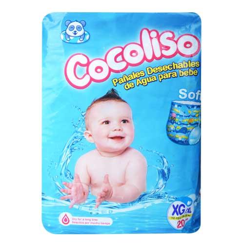 COCOLISO PAÑALES AGUA 20 PZAS DES T XG/XL 12 A 16 KG 