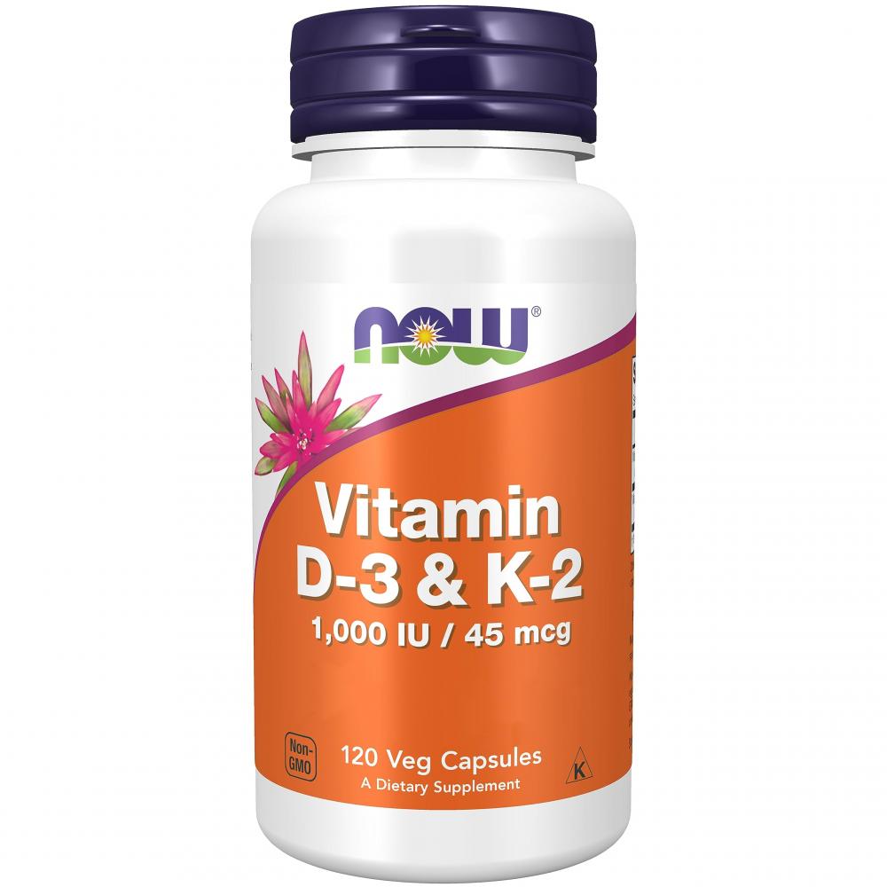 VITAMINA D3 Y K2 1000 UI X 120 CAP (NOW)