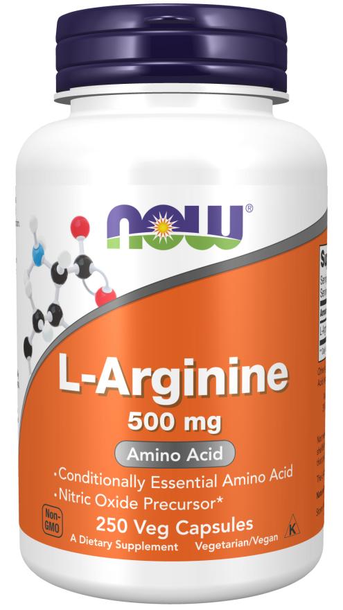 NOW L-ARGININE 500MG AMINOACIDOS X 100 CAPS