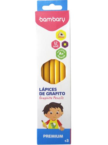 BAMBARY LAPICES DE GRAFITO PREMIUM 12 UNID