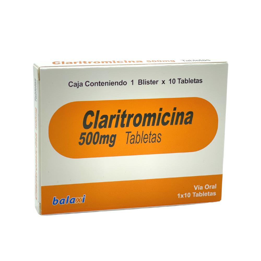 CLARITROMICINA 500 MG X 10 TAB 