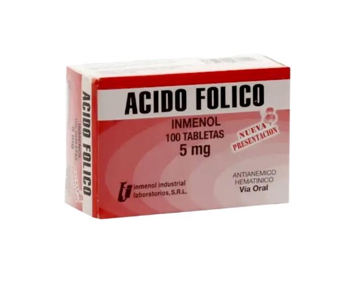 BLIST ACIDO FOLICO 5MG X 10 MG INMENOL