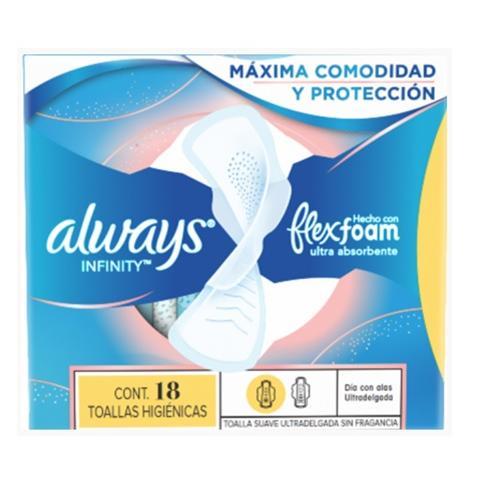 ALWAYS TOALLAS FLEXFOAM DIA X 18 UND