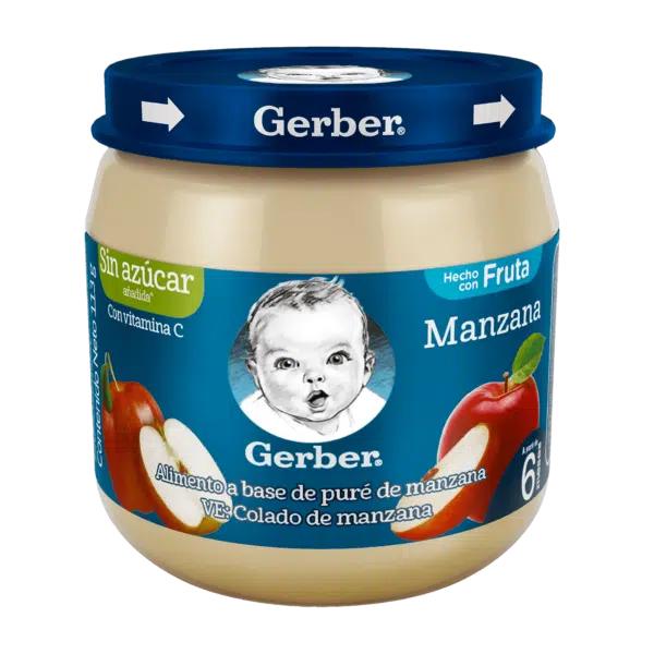 GERBER COMPOTA MANZANA 113 GR (SIN AZUCAR)