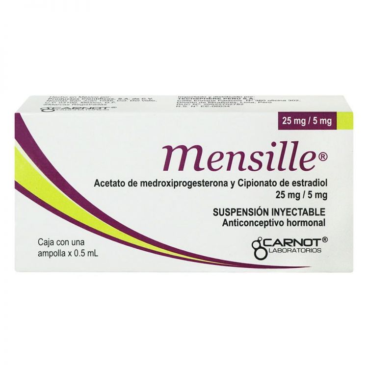 MENSILLE MEDROXIPROGESTERONA+CIPIONATO ESTRADIOL 25MG/5ML 0.5 ML SOL INY X 1 AMP