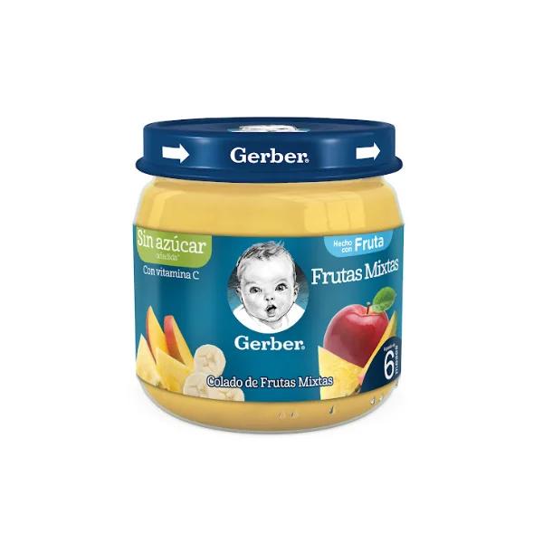 GERBER COMPOTA FRUTAS MIXTAS 113 GR (SIN AZUCAR)