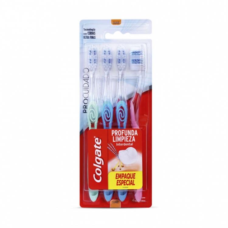 COLGATE CEPILLO DENTAL 4 X 1 SUAVE ADULTO 