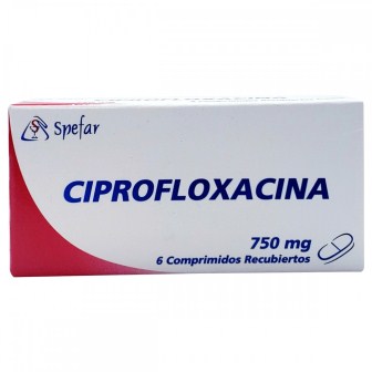 CIPROFLOXACINA 750MG X 6 TAB (CIPROXINA/ CYPRAL/ CIPROLET)