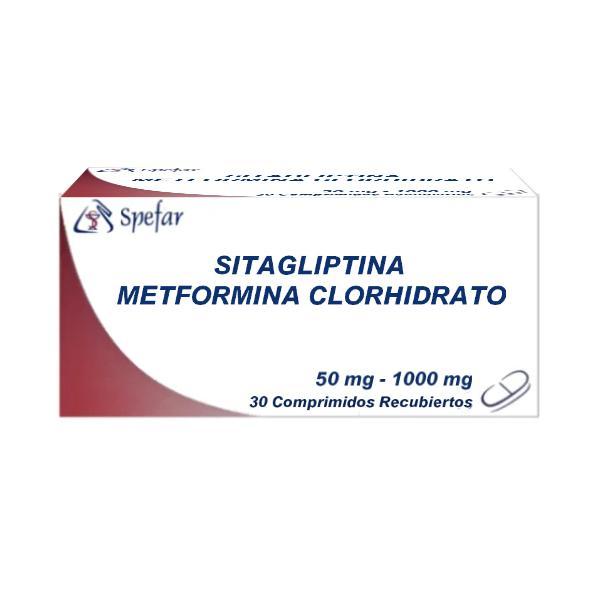 SITAGLIPTINA 50MG METFORMINA 1000MG X 30 TAB (CANFIR/ GLUCOFAGE)