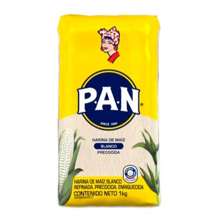 PAN HARINA DE MAIZ BLANCO 1KG 