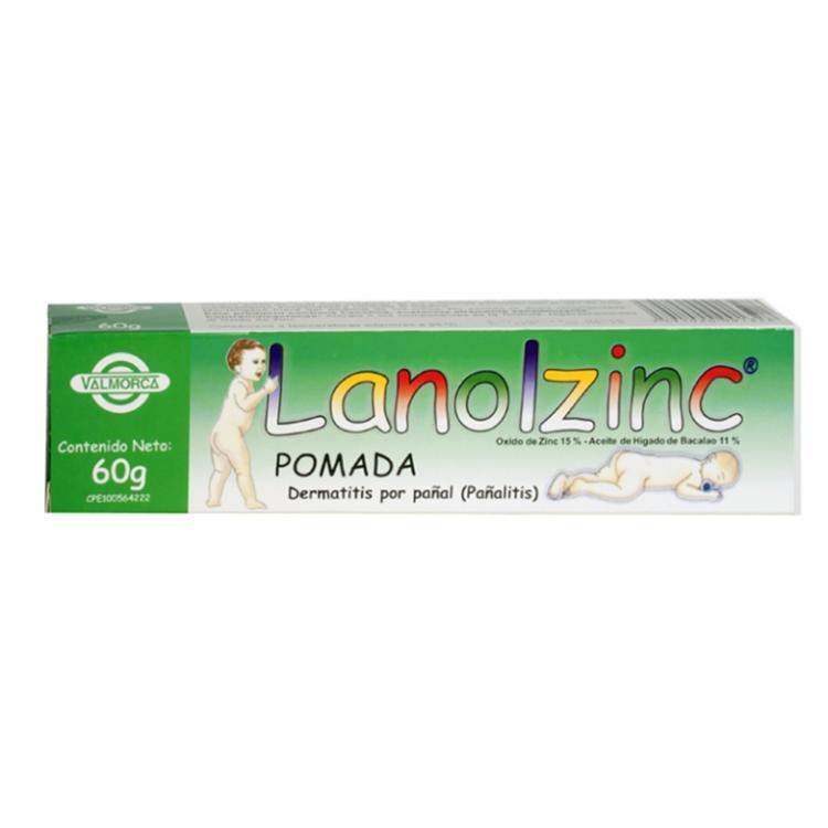 LANOLZINC OXIDO DE ZINC 15 % ACEITE DE HIGADO DE BACALAO 11 % POMADA 60 GR