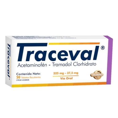 TRACEVAL TRAMADOL + ACETAMINOFEN 37.5/325 MG X 20 TAB 