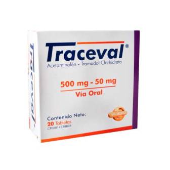 TRACEVAL TRAMADOL+ACETAMIN 500MG/ 50MG X 20 TAB (ULTRACET TRAMOFENE ZALDIAR)