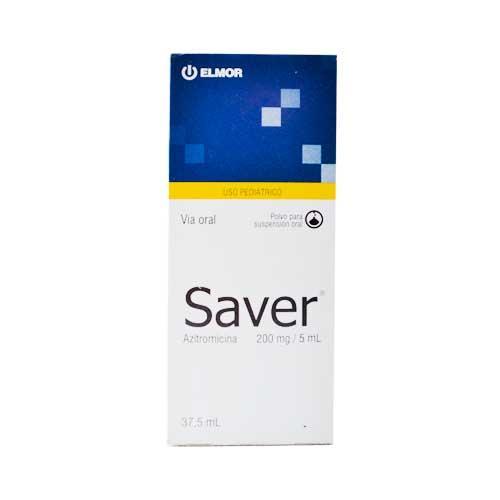 SAVER 200MG/5ML (AZITROMICINA) POLVO P/SUSP 37.5ML ELMOR
