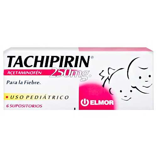 TACHIPIRIN ACETAMINOFEN 250MG PED 6 SUPOSITORIOS 