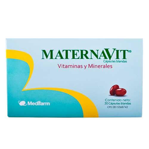 MATERNAVIT X 30 CAP BLANDAS (VITAMINAS PRENATALES)