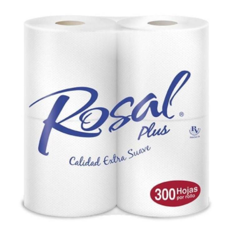 ROSAL PLUS PAPEL HIGIENICO 300H 4 R X 12 PAQ V.TINTO