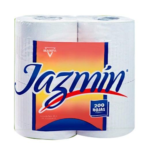 PAPEL HIGIENICO JAZMIN DOBLE HOJA 200 H X 4 ROLLOS