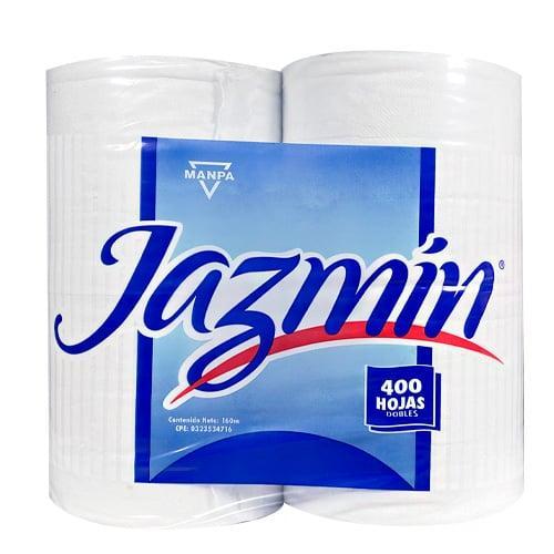 PAPEL HIGIENICO JAZMIN DOBLE HOJA 400 H X 4 ROLLOS