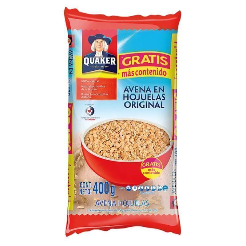 QUAKER AVENA EN HOJUELAS DE 400 G 