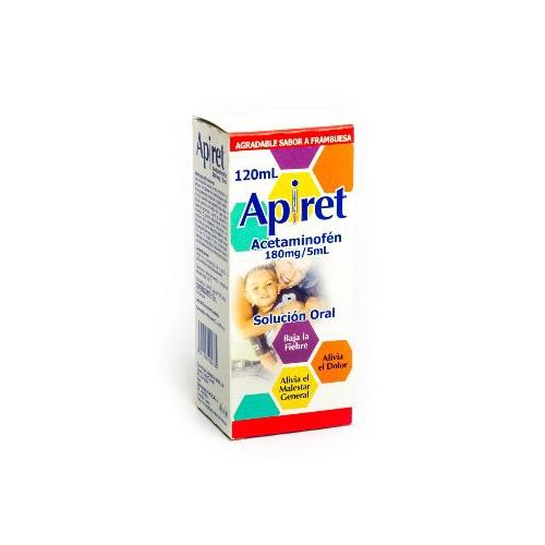 APIRET ACETAMINOFEN 180MG/5ML SOLUCION ORAL 120 ML