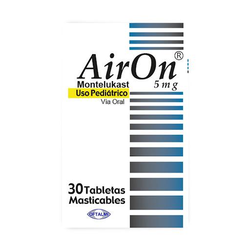 AIRON MONTELUKAST 5 MG X 30 TAB PED MASTICABLES (ROWELUK/ MONTRAX)