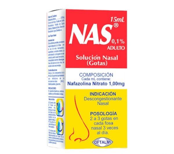 NAS 0.1% NAFAZOLINA 1.00MG 15ML SOL NASAL ADUL 15 ML 