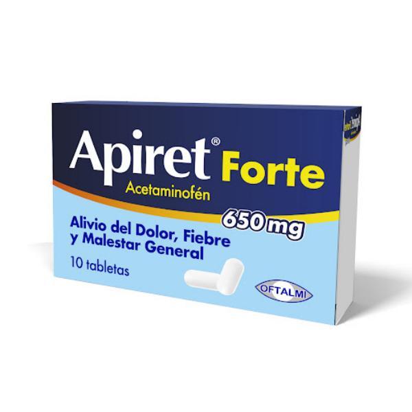 APIRET FORTE ACETAMINOFEN 650 MG X 10 TAB OFTALMI