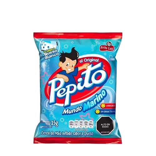 FRITO LAY PEPITO MUNDO MARINO SABOR QUESO BLANCO 25 GRS 