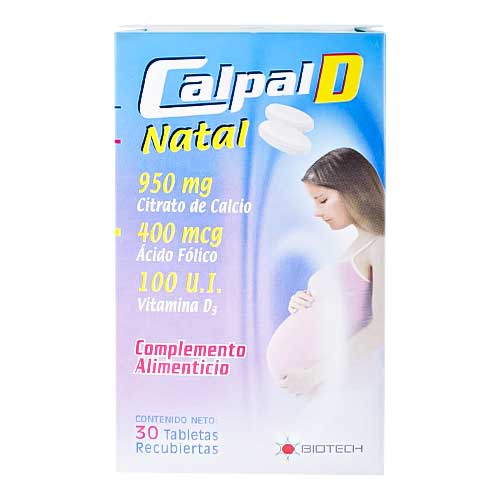 CALPAL D NATAL CALCIO+ AC FOLICO+ VIT D3 X 30 TAB REC (CALCIBON NATAL)