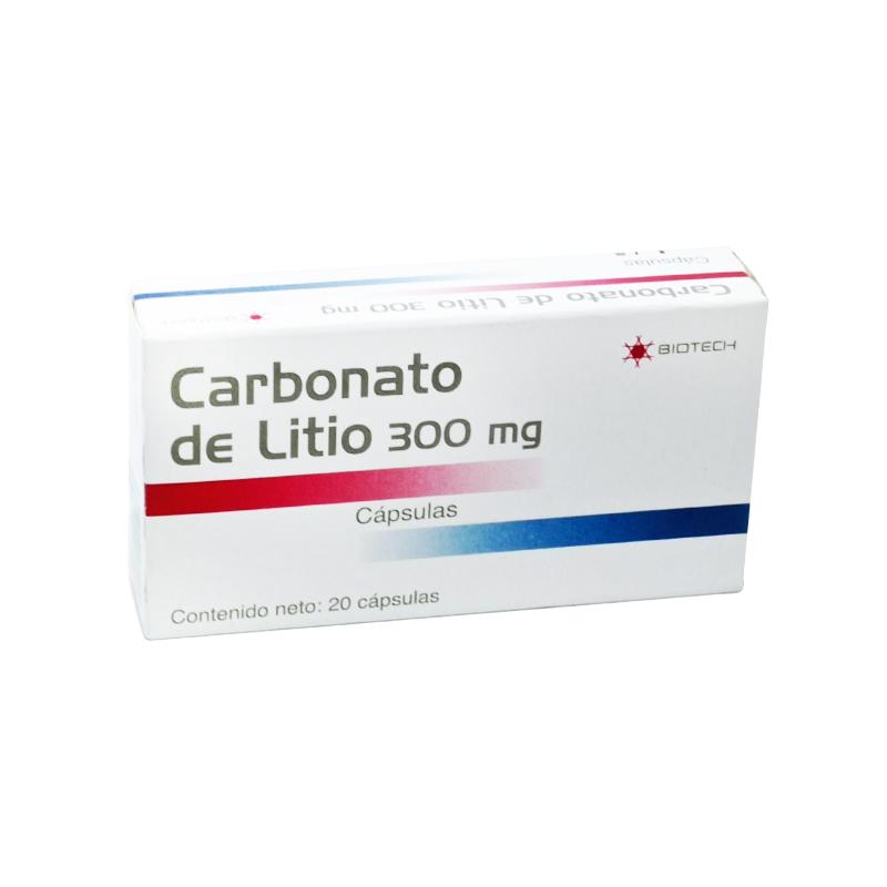 CARBONATO DE LITIO 300 MG X 20 TAB (LITIO)