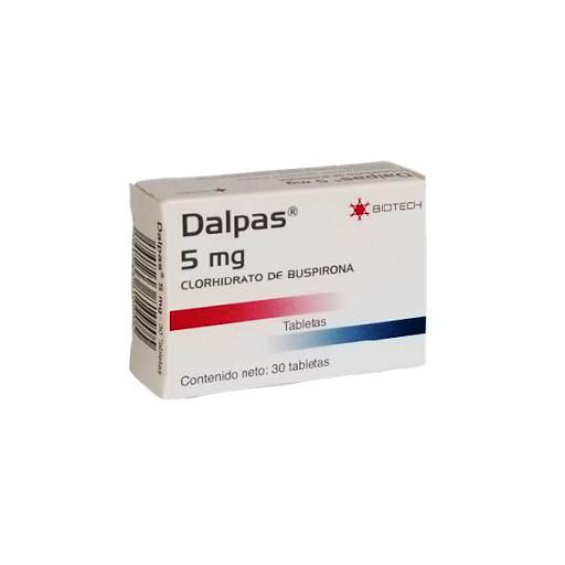 DALPAS CLORHIDRATO DE BUSPIRONA 5 MG X 30 TAB