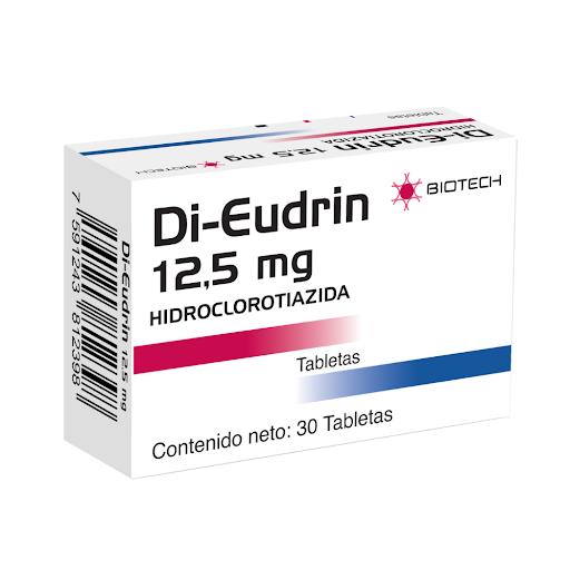 DI-EUDRIN HIDROCLOROTIAZIDA 12.5 MG X 30 TAB