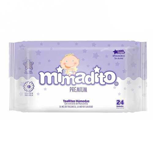 MIMADITO TOALLAS HUMEDAS EXTRACTO DE MANZANILLA 24 UND