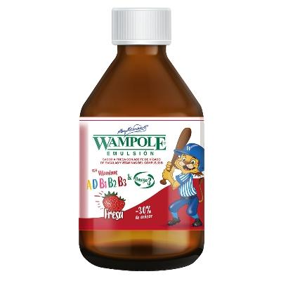 WAMPOLE VIT A+ D+ COMPLEJO B+ OMEGA 3 FRESA 360 ML (VITAPOLE)