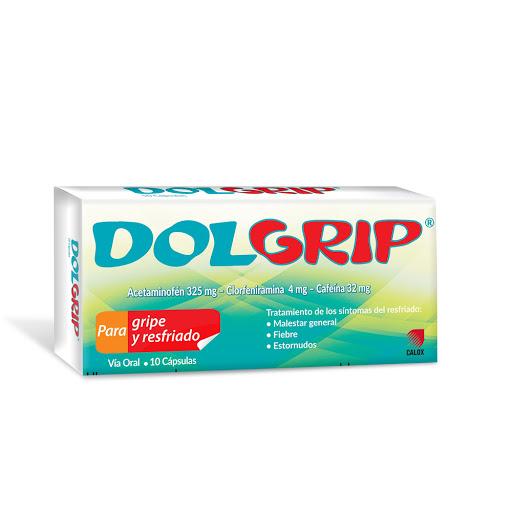 DOLGRIP ACETAMINOFEN CLORFEN CAFEINA 325MG/4MG/32MG X 10 CAPS