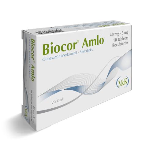 BIOCOR AMLO OLMESARTAN AMLODIPINA 40-5 MG X 30 TAB