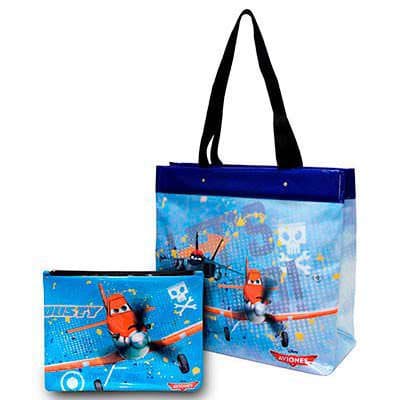 COMBO BOLSO PLAYERO AVIONES